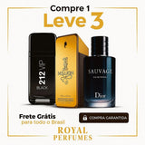 QUEIMA DE ESTOQUE - 3 Perfumes Masculinos Importados (100ml cada) - Sauvage Dior l One Million l 212 VIP Black