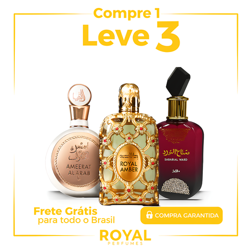PROMOÇÃO COMPRE 1 LEVE 3 - Sabah Al Ward, Fakhar e Royal Amber - Queima de Estoque🔥 - 100ml Cada